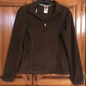 The North Face brown shirt jacket.